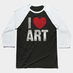 I Heart Art Baseball T-Shirt